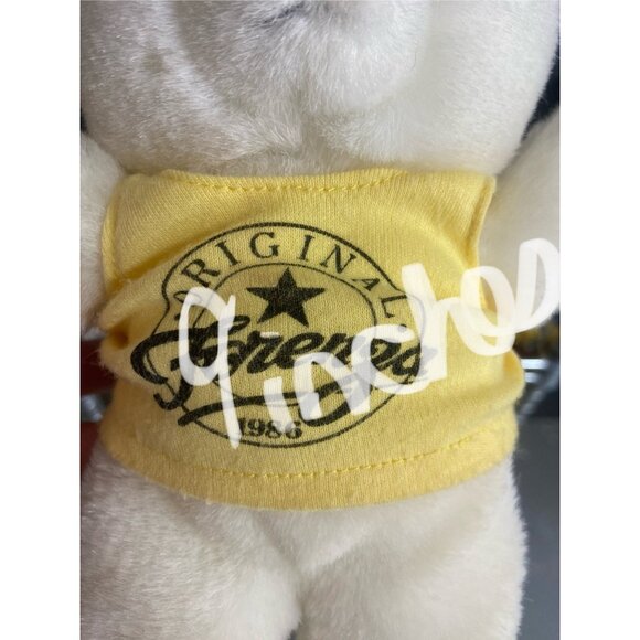 Vintage 1986 Forenza By Applause 9 Inch Plush Stuffed Bear Yellow T Shirt - Picture 6 of 6